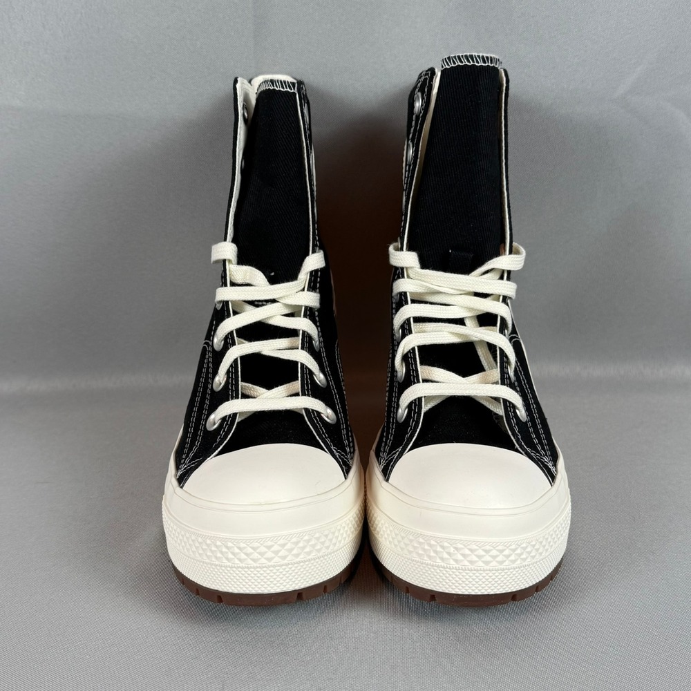 Converse Chuck 70 De Luxe Heel Shoe Women 10.5 Black Chunky Platform A05347C New - Picture 3 of 9